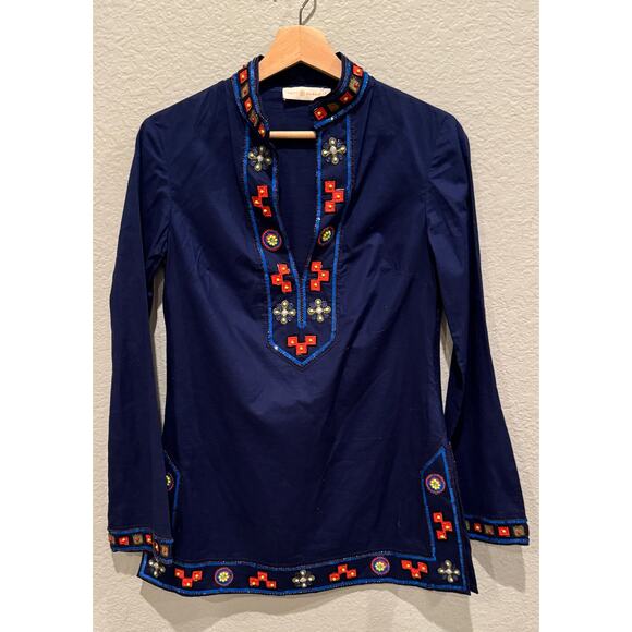 Tory Burch Embellished Tory Tunic Size 2 - Picture 12 of 12
